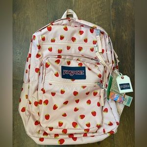 Jansport Big Student Backpack strawberry shower